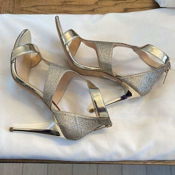 BRUNO RICCI GOLD SPARKLY SANDALS. NEW. REGULAR PRICE $385 - Picture 7 of 8